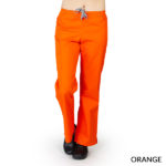 Two Tone Cargo Flare Pants Orange