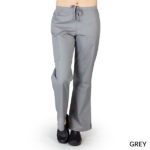 Two Tone Cargo Flare Pants Grey