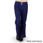 Two Tone Cargo Flare Pants Navy Blue