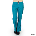 Two Tone Cargo Flare Pants Teal