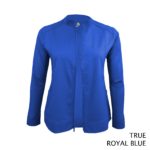 Women's Ultrasoft Front Zip Warm-up Scrub Jacket True Royal Blue