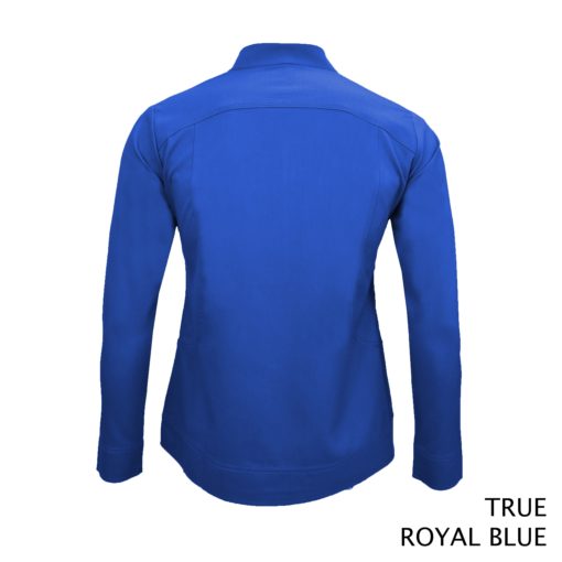 Women's Ultrasoft Front Zip Warm-up Scrub Jacket True Royal Blue