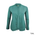 Women's Ultrasoft Front Zip Warm-up Scrub Jacket Teal