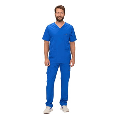 Mens Stretch Multi-Pocket Cargo Scrub Set (STYLE# 3400SET)