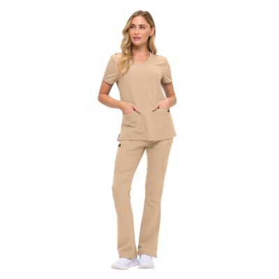 Women’s Scrub Set – Soft Stretch Fabric, Modern Fit Jogger Pants & Crew Neck Top (STYLE# 4401set)