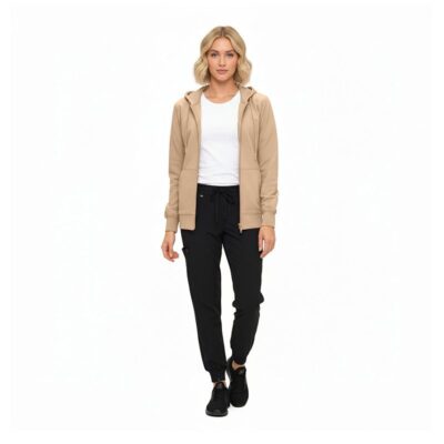 Women's Scrub Jacket Hoodie – Lightweight Zip Up Nursing Jacket, Stretch Medical Uniform Jacket for Women (STYLE 4301JKT)